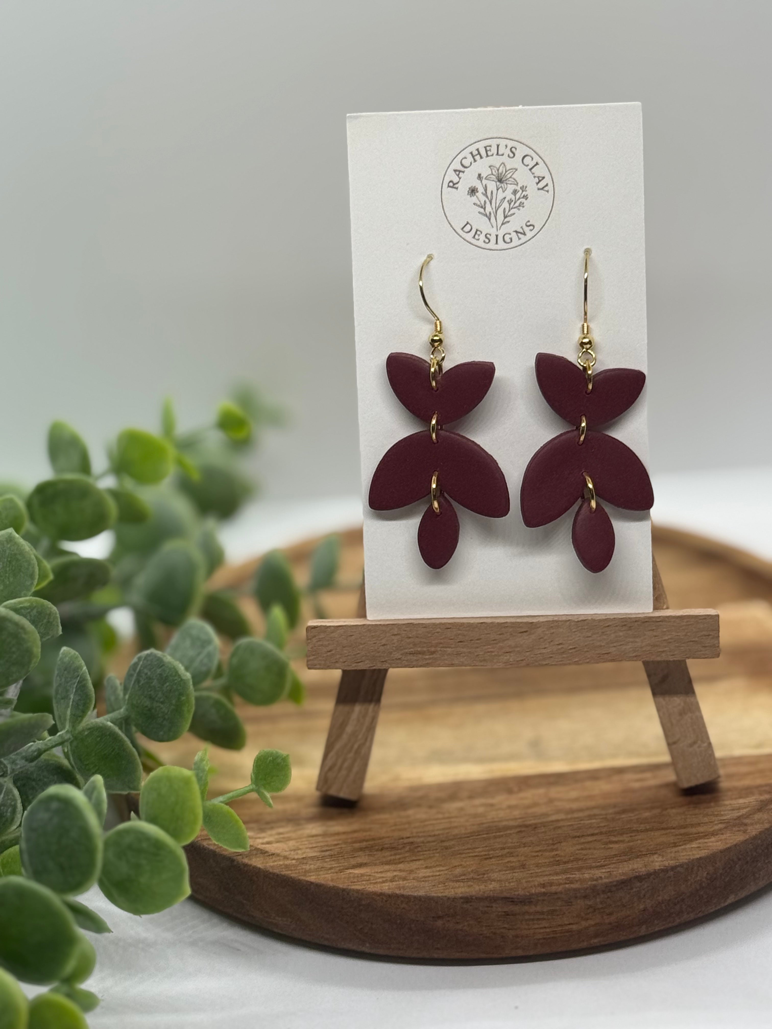 Callie Earring- Burgundy