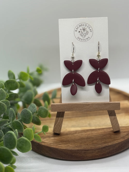 Callie Earring- Burgundy