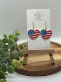 Patriotic Heart Dangles